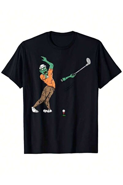 29CUN Funny Zombie Golfer Retro YK Golf Swing Unisex Percent T Shirt Streetwe...