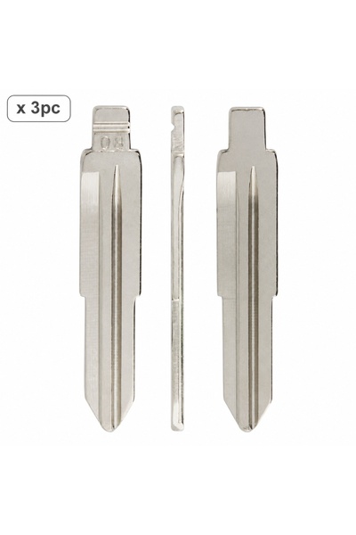 TECHSTAR Set of 3 car key blades 08# TOY38R for Daihatsu, Kia, Fiat, Daewoo a...