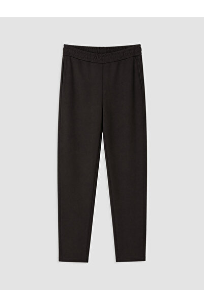 LC Waikiki Brown Soft Touch Women's Trousers with Elastic Waist