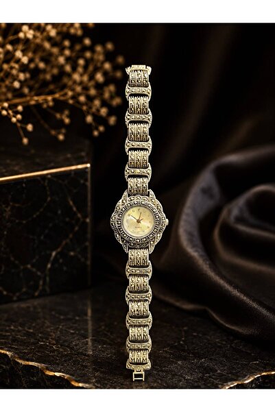 AtlantisGold 925 Ayar Gümüş(18.5cm) Markazit Taşlı Kadın Kol Saati – Vintage ...