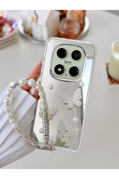 Go Aksesuar REDMİ NOTE 15 PRO 5G Uyumlu Charm KELEBEK OYUNCAKLI Tasarımlı Sil...