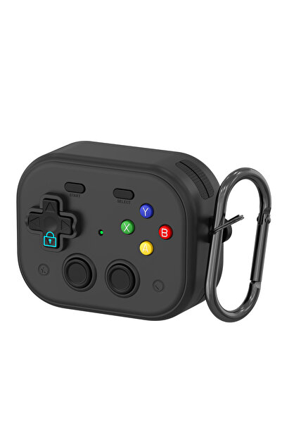 Choice5 غطاء حماية أسود لسماعات AirPods Pro 3، تصميم ألعاب مرح، غلاف صلب مقاو...