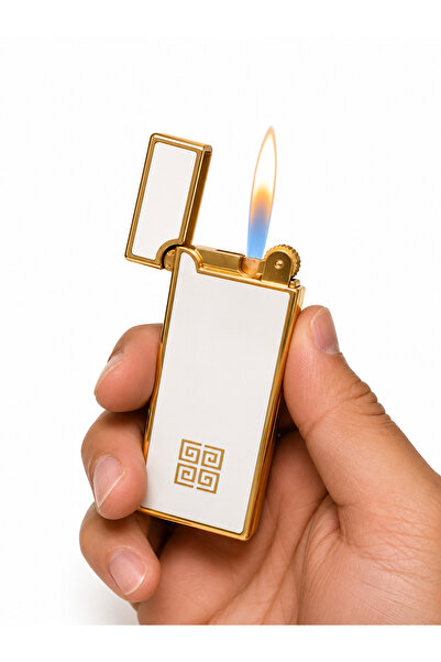 ONRSTORE Premium Metal Gazlı Çakmak Gold Klasik Tasarım