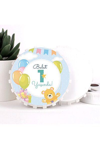 25 Adet Bebek Hediyelik Açacak Magnet – Flowpack Tek Tek Poşetli, UV Baskı , Hoş Geldin & 1 Yaşında