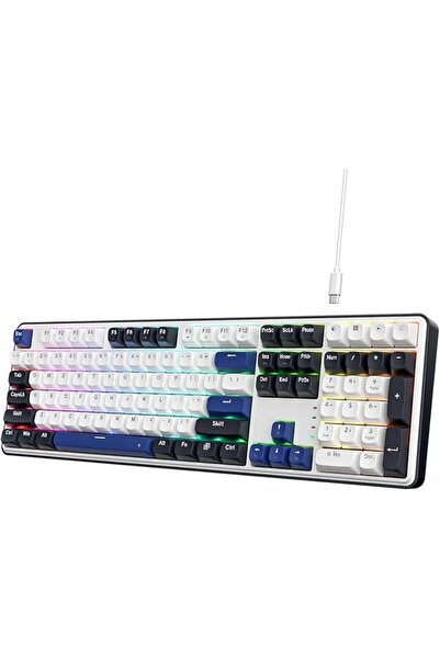 REDRAGON لوحة مفاتيح الألعاب K668 RGB، 104 مفاتيح + 4 مفاتيح اختصار إضافية، ل...