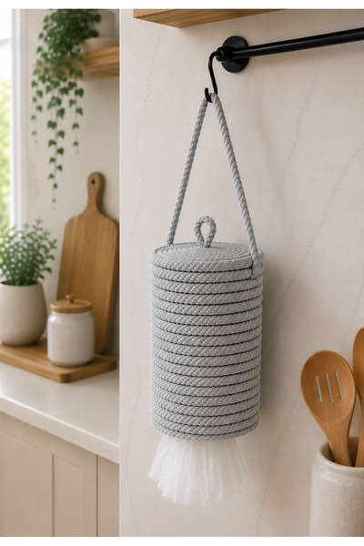 ÖRGÜM Bag Holder 25X19 cm Decorative Bag Organizer with Cover