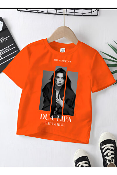 MAGORS تيشيرت قطني مطبوع بأكمام قصيرة من DUA LIPA، مقاس عادي للشباب والأطفال