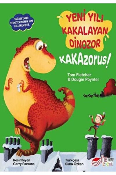 The Çocuk ديناصور كاكازوروس يركض في رأس السنة الجديدة