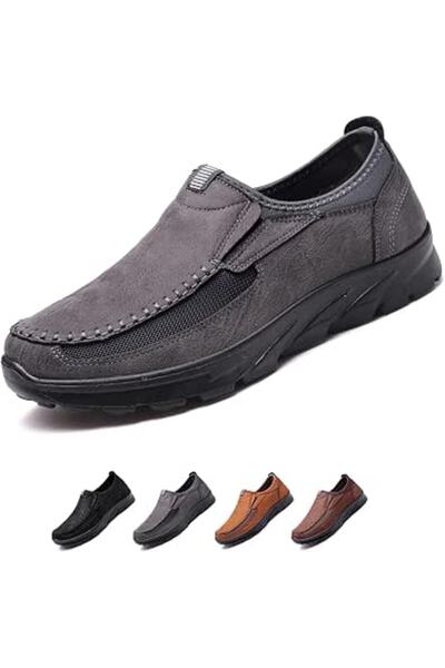 Optigard Mens Slip on Orthopedic Leather Loafer Casual Business Lightweight W...