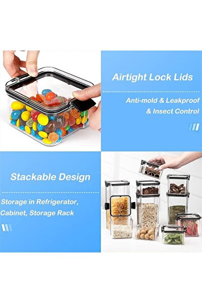 OYDAS Airtight Food Storage Container with Lock Lids，Cereal & Dry Storage Jar...