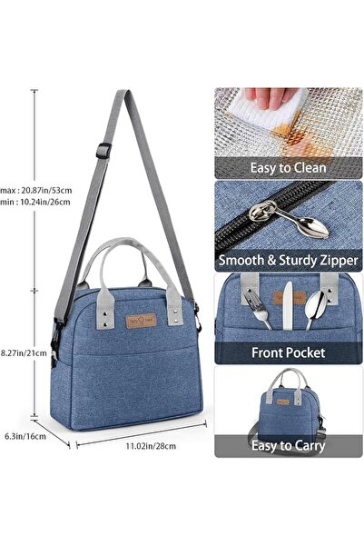 GENERAL Mylindde Lunch Bag, Insulated Lunch Tote Bag with Adjustable Strap, R...