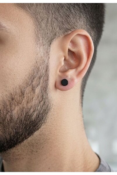 HOŞGÖR ACCESSORIES Men's Magnetic Steel Earrings