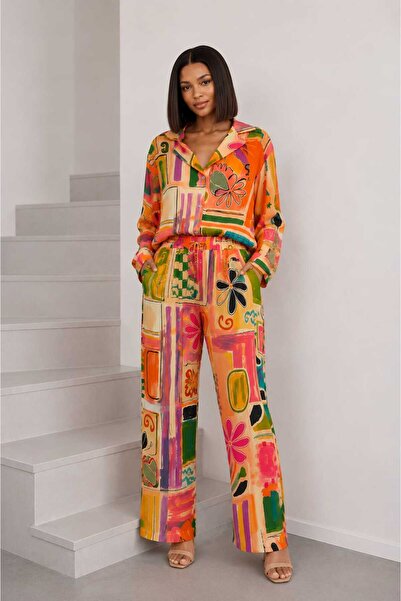 HANIQA Summer Tropical Patterned Double Set