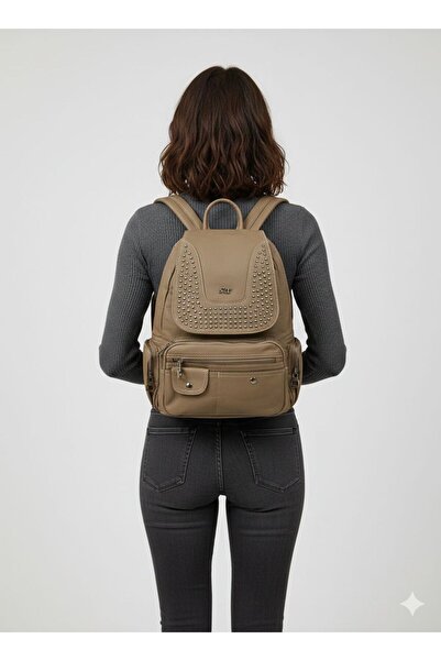 571 ÇANTA 571 Washed Leather Backpack & Shoulder Bag