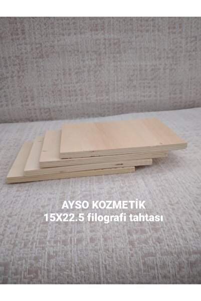 ayso kozmetik 4 ADET 15x22,5 dikdörtgen filografi tahtası 12 mm plaket tablo