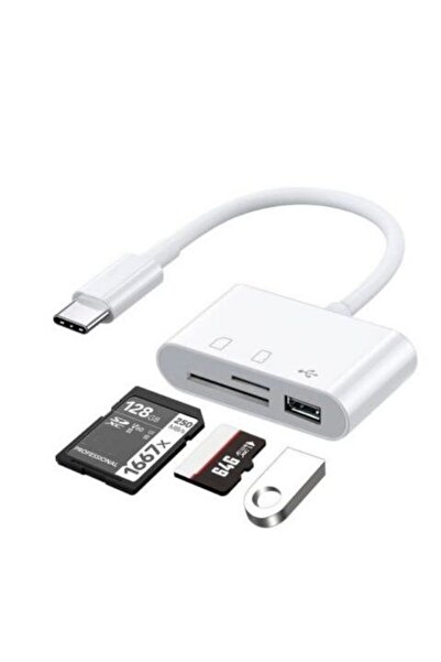 Zilevo Type C To SD Micro SD TF Kart Okuyucu ve USB Çevirici