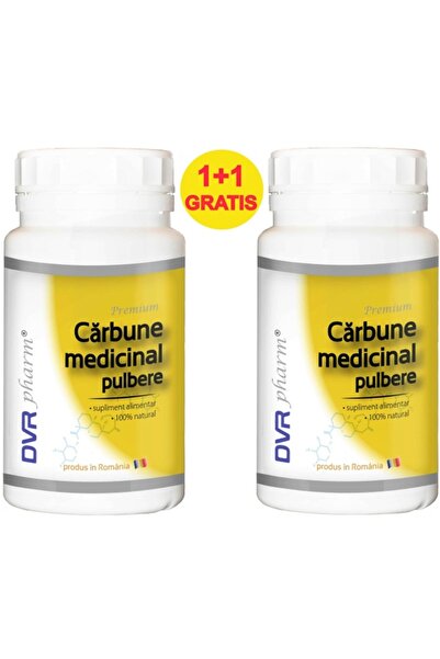 DVR Pharm Pachet Carbune medicinal vegetal pulbere, 2 flacoane x 200g