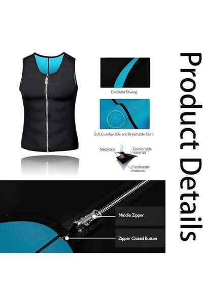 X SPRING Vest Trainer, Sauna Vest for Men with Zipper, Sweat Suit for Weight ...