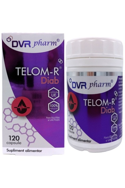 DVR Pharm Supliment nutritiv, Telom-R DIAB, 120 cps1435, 120cps