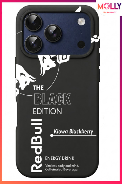 Molly iPhone 17 PRO İçin Siyah The Black Edition Desenli İçi Kadife Silikon K...
