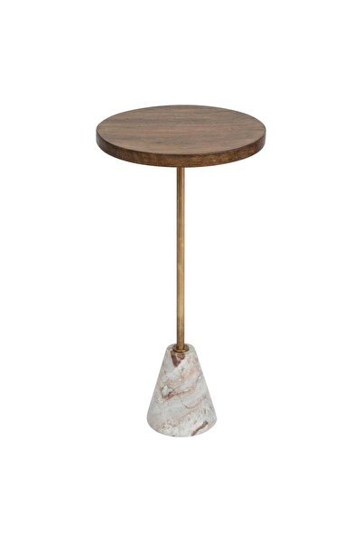 Atmosphera Măsuță auxiliară "Neith" - Lemn de mango, D.35 cm