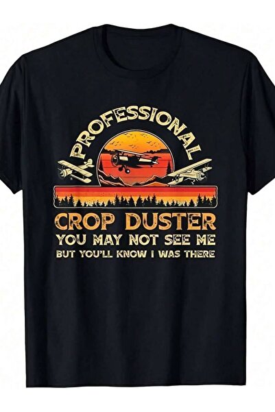 4CR Funny Fart Joke T-Shirt For Men - Professional Crop Duster Graphic Retro ...
