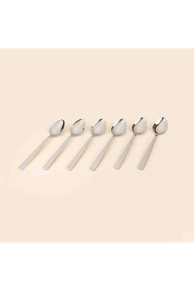 Erdem Basic 6-Piece Dessert Spoon Set - Silver
