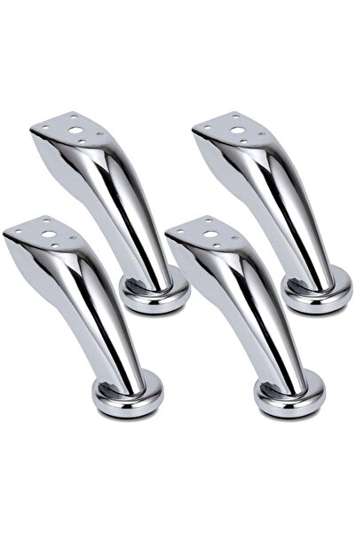 STARSTAR Four-piece stainless steel furniture legs, chrome plated, sofa and b...