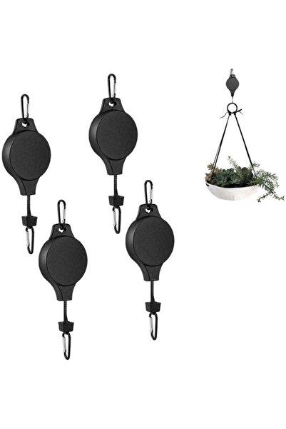 Morvena Picks Set de 4 bucăți cârlige pentru coșuri de flori - funii - scripe...