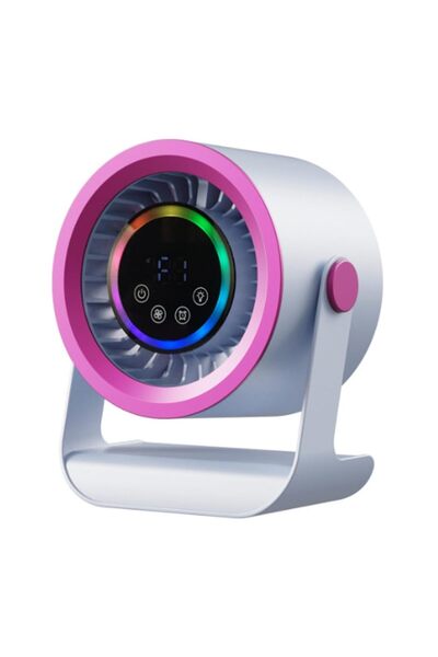 Morvena Picks Ventilator portabil de birou, răcit cu aer, cu încărcare USB re...