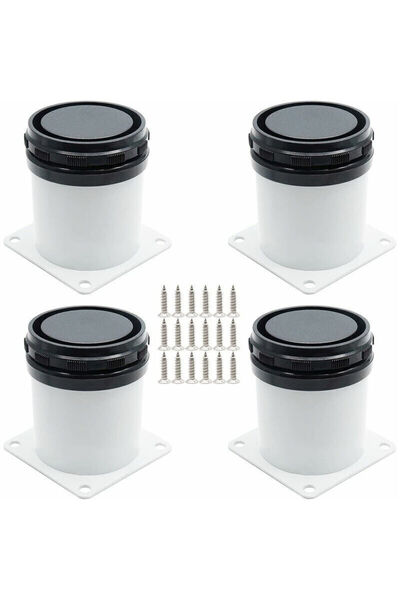 STARSTAR A set of 4 adjustable furniture legs - stainless steel - with screws...
