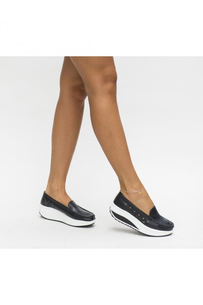 OEM Pantofi Casual Negri Piele Naturala