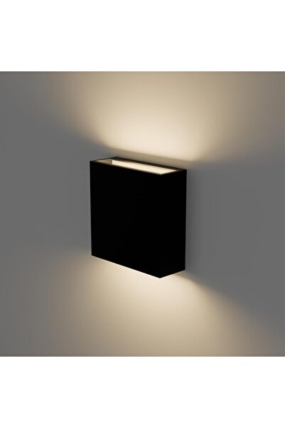 STARSTAR Modern LED Wall Light, Outdoor Top/Bottom Illumination, Black Alumin...