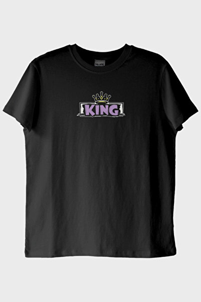 lofux King Written Black T-Shirt