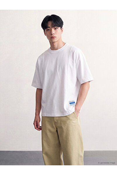 LC Waikiki Xside White Crew Neck Men's T-Shirt