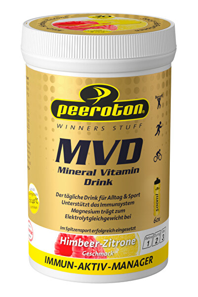 Peeroton MVD, Bautura rehidratanta Mineral Vitamin Drink, Zmeură-Lămâie, 300 g