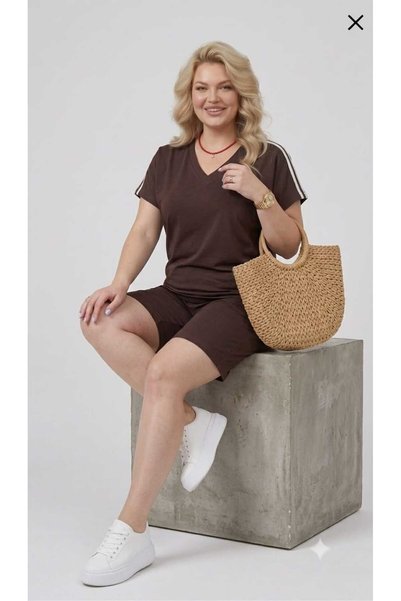 BKMODA276 بدلة شورت مقاس كبير