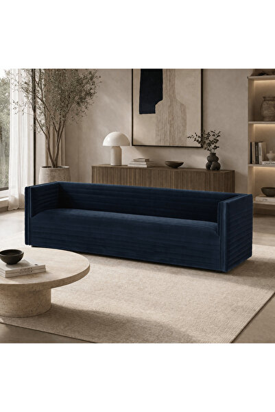 Roots Furniture أريكة بادما المخملية الزرقاء