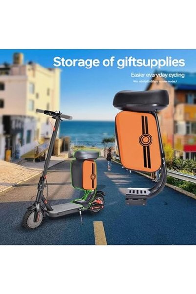 Golden Star Scooter seat suitable for all types of scooters, electric scooter attachment seat without drilling or folding, black