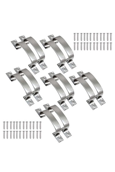 Duravel Aluminium Cabinet Pull Handle with Mounting Screws, Silver Pack-Of 12