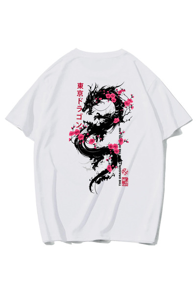 BRZ COLLECTION تي شيرت للجنسين مقاس كبير من Of The Island Dragon - تي شيرت طو...