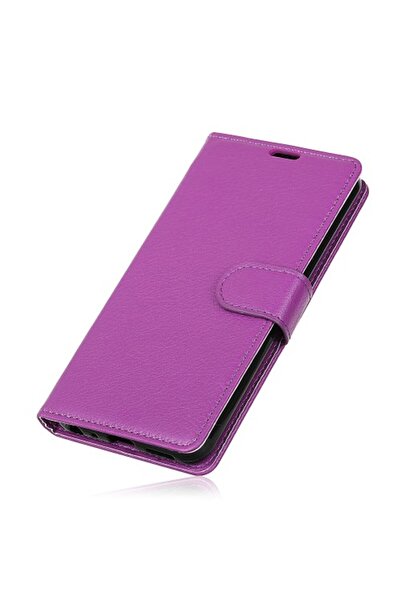 OEM Δερμάτινη Θήκη Πορτοφόλι με Βάση για Samsung Galaxy J4 (2018) - Μωβ