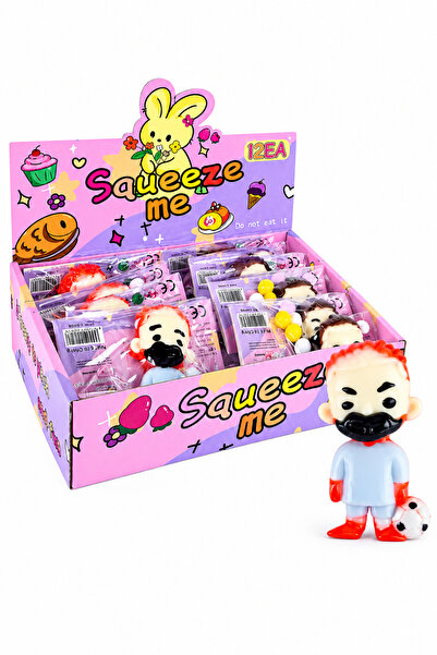 stars pearl لعبة الضغط والتفريغ "Squeeze Me" بتصميم لاعب كرة قدم - قطعة واحدة