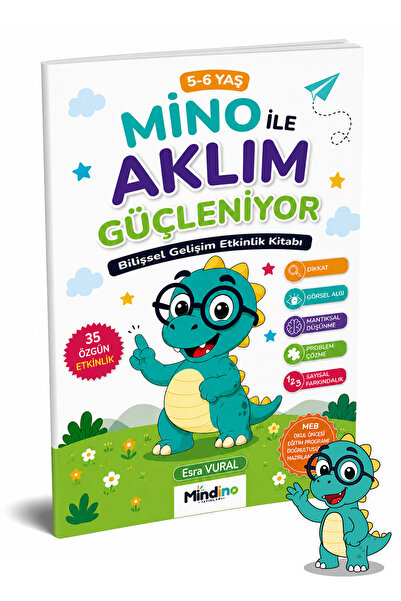 Mindino Yayınları 5-6 Yaş Mino ile Aklım Güçleniyor | Okul Öncesi Bilişsel Be...