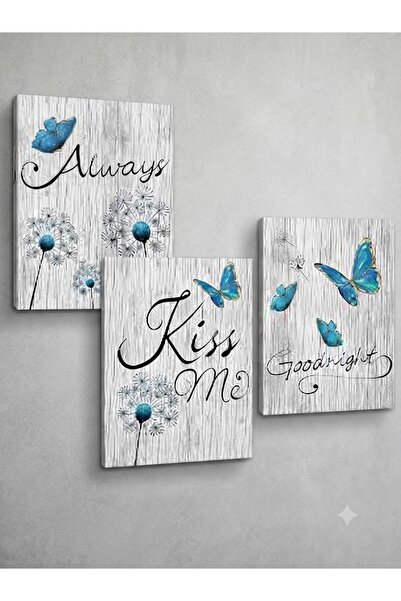 HOME MODE 12x16 cm 3 Panel Gallery Wrapped Canvas | Always Kiss Me Goodnight ...