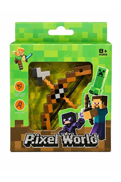 KAZUKO Pixel World - Bow and Arrow Set with Keychain (Pixel World - Launch Bo...
