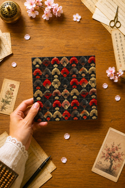 stickybloom 18 Adet Vintage Japon Desenleri Temalı Scrapbook Kağıtları Seti 1...