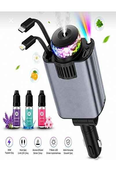 CAR BOOST KENSA STARLIGHT 5’i 1 Arada Araç Şarj & Koku Difüzörü