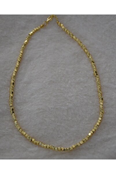 Gold Geometrik Boncuk Zincir Kolye