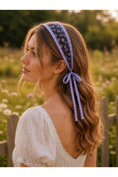 Calliopia Çiçekli Cottagecore Coquette Saç Bandanası/Bel Kemeri